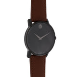  Shop Authentic Movado Museum Classic Black Dial Brown Leather Strap Watch for Men - 0607198 - Luxxuri