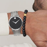  Shop Authentic Movado Museum Classic Black Dial Silver Steel Strap Watch for Men - 0607199 - Luxxuri