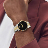  Shop Authentic Movado Museum Classic Black Dial Two Tone Steel Strap Watch for Men - 0607200 - Luxxuri