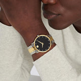  Shop Authentic Movado Museum Classic Diamonds Black Dial Two Tone Steel Strap Watch for Men - 0607202 - Luxxuri