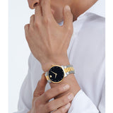  Shop Authentic Movado Museum Classic Diamonds Black Dial Two Tone Steel Strap Watch for Men - 0607202 - Luxxuri