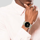 Shop Authentic Movado Museum Classic Diamonds Black Dial Two Tone Steel Strap Watch For Men - 0606879 - Luxxuri