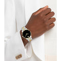 Movado Museum Classic Diamonds Black Dial Two Tone Steel Strap Watch for Men - 0607202