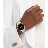  Shop Authentic Movado Museum Classic Diamonds Black Dial Two Tone Steel Strap Watch for Men - 0607202 - Luxxuri