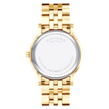 Movado Museum Classic Quartz Black Dial Gold Steel Strap Watch for Men - 0607203