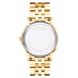  Shop Authentic Movado Museum Classic Quartz Black Dial Gold Steel Strap Watch for Men - 0607203 - Luxxuri