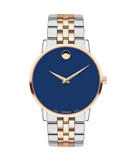  Shop Authentic Movado Museum Classic Blue Dial Two Tone Steel Strap Watch for Men - 0607267 - Luxxuri