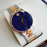  Shop Authentic Movado Museum Classic Blue Dial Two Tone Steel Strap Watch for Men - 0607267 - Luxxuri