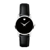  Shop Authentic Movado Museum Black Dial Black Leather Strap Watch For Men - 2100002 - Luxxuri