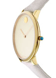  Shop Authentic Movado 70th Anniversary Limited Edition White Dial White Leather Strap Watch For Women - 0607138 - Luxxuri