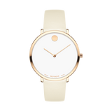  Shop Authentic Movado Museum 70th Anniversary Special Edition White Dial White Leather Strap Watch For Women - 0607139 - Luxxuri