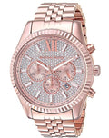  Shop Authentic Michael Kors Lexington Rose Gold Dial Rose Gold Stainless Steel Strap Watch for Men - MK8580 - Luxxuri