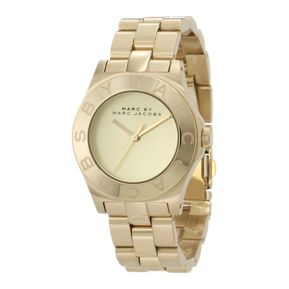  Shop Authentic Marc Jacobs Blade Gold Dial Gold Steel Strap Watch for Women - MBM3126 - Luxxuri