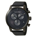  Shop Authentic Calvin Klein City Chronograph Grey Dial Black Leather Strap Watch for Men - K2G177C3 - Luxxuri