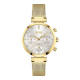 Shop Authentic Hugo Boss Flawless White Dial Gold Mesh Bracelet Watch for Women - 1502552 - Luxxuri