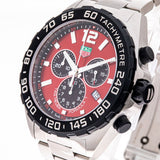 Shop Authentic Tag Heuer Formula 1 Chronograph Red Dial Silver Steel Strap Watch for Men - CAZ101AN.BA0842 - Luxxuri