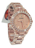  Shop Authentic Fossil Jesse Crystal Rose Gold Dial Rose Gold Steel Strap Watch for Women - ES3020 - Luxxuri