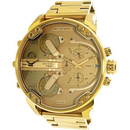  Shop Authentic Diesel Mr Daddy 2.0 Gold Dial Gold Steel Strap Watch For Men - DZ7399 - Luxxuri