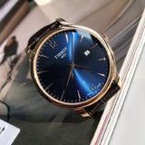  Shop Authentic Tissot T Classic Tradition Blue Dial Brown Leather Strap Watch For Men - T063.610.36.047.00 - Luxxuri