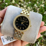  Shop Authentic Michael Kors Mini Darci Quartz Black Dial Gold Steel Strap Watch For Women - MK3738 - Luxxuri
