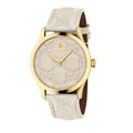  Shop Authentic Gucci G Timeless Quartz White Dial White Leather Strap Watch For Women - YA1264033A - Luxxuri