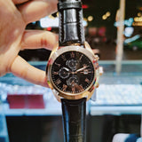  Shop Authentic Maserati Traguardo Chronograph Black Dial Black Leather Strap Watch For Men - R8871612002 - Luxxuri