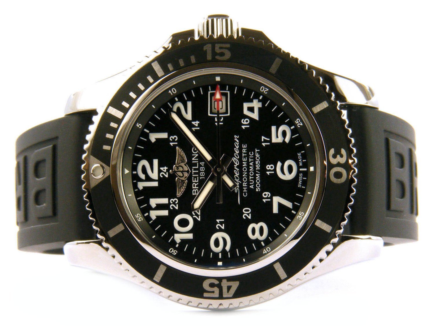  Shop Authentic Breitling Superocean Heritage II 42mm Automatic Mens Chronometer Watch - A17365C9 - Luxxuri