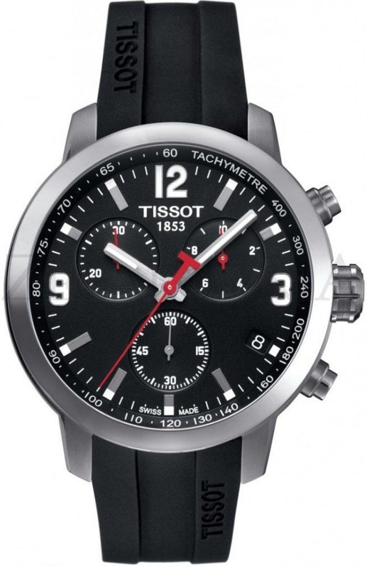  Shop Authentic Tissot PRC 200 Chronograph Black Dial Black Rubber Strap Watch for Men - T114.417.17.057.00 - Luxxuri
