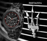  Shop Authentic Maserati Successo 44mm Black Dial Black Steel Strap Watch For Men - R8873621014 - Luxxuri