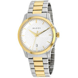  Shop Authentic Gucci G Timeless Silver Dial Two Tone Steel Strap Watch For Men - YA126474 - Luxxuri