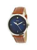  Shop Authentic Fossil The Minimalist 3H Blue Dial Brown Leather Strap Watch for Men - FS5499 - Luxxuri