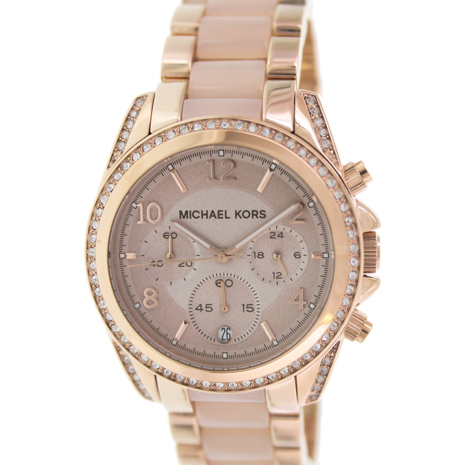  Shop Authentic Michael Kors Blair Chronograph Rose Gold Dial Two Tone Steel Strap Watch for Women - MK5943 - Luxxuri