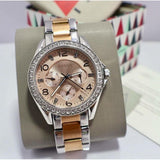  Shop Authentic Fossil Riley Multifunction Rose Gold Dial Two Tone Steel Strap Watch for Women - ES4145 - Luxxuri
