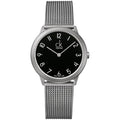  Shop Authentic Calvin Klein Minimal Black Dial Silver Mesh Bracelet Watch for Women - K3M52151 - Luxxuri