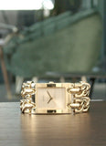  Shop Authentic Guess Mod Heavy Metal Gold Dial Gold Steel Strap Watch For Women - W1117L2 - Luxxuri