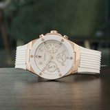  Shop Authentic Guess Athena White Dial White Rubber Strap Watch For Women - GW0030L3 - Luxxuri