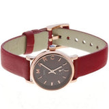  Shop Authentic Marc Jacobs Baker Maroon Dial Maroon Leather Strap Watch for Women - MBM1271 - Luxxuri