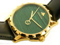  Shop Authentic Gucci Le Marche Des Merveilles Quartz Green Dial Black Leather Strap Watch For Women - YA126463 - Luxxuri