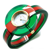  Shop Authentic Gucci Vintage Web Mother of Pearl Dial Two Tone Plastic Strap Watch For Women - YA143403 - Luxxuri