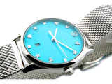  Shop Authentic Gucci G-Timeless Turquoise Mother of Pearl Dial Silver Mesh Bracelet Watch For Women - YA126582 - Luxxuri