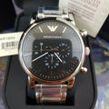  Shop Authentic Emporio Armani Luigi Black Dial Silver Steel Strap Watch For Men - AR1894 - Luxxuri