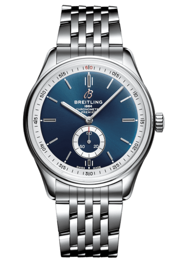  Shop Authentic Breitling Premier Automatic 40mm Blue Dial Silver Steel Strap Watch for Men - A37340351C1A1 - Luxxuri