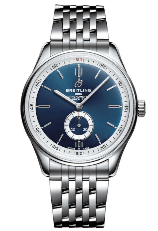  Shop Authentic Breitling Premier Automatic 40mm Blue Dial Silver Steel Strap Watch for Men - A37340351C1A1 - Luxxuri
