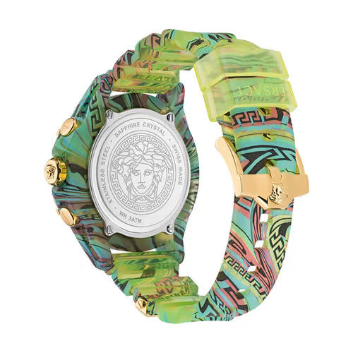  Shop Authentic Versace Icon Active Chronograph Blue Dial Green Rubber Strap Watch For Men - VEZ701322 - Luxxuri