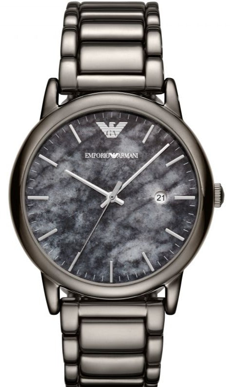  Shop Authentic Emporio Armani Luigi Analog Grey Dial Grey Steel Strap Watch For Men - AR11155 - Luxxuri