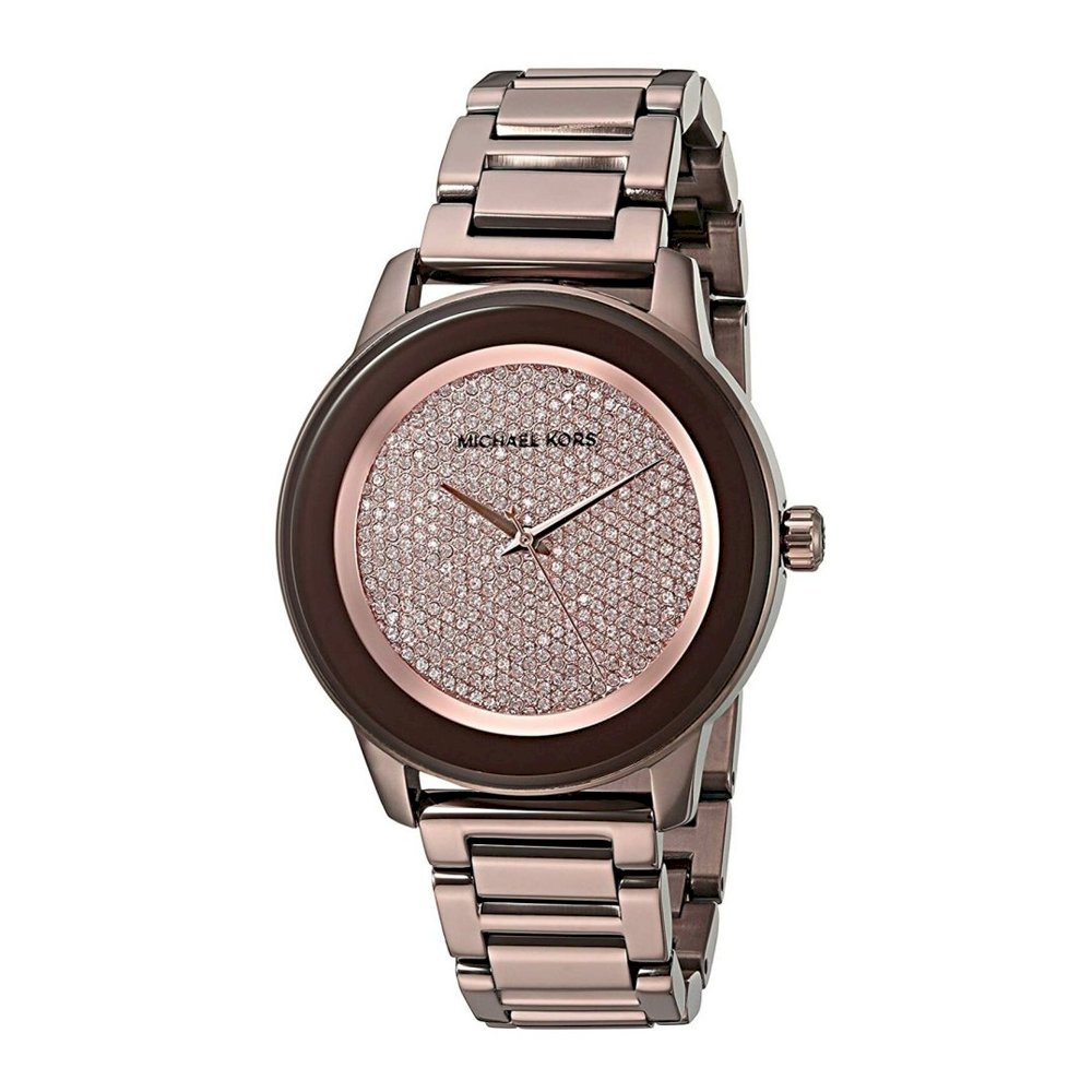 Michael Kors Kinley Brown Dial Brown Steel Strap Watch for Women - MK6245