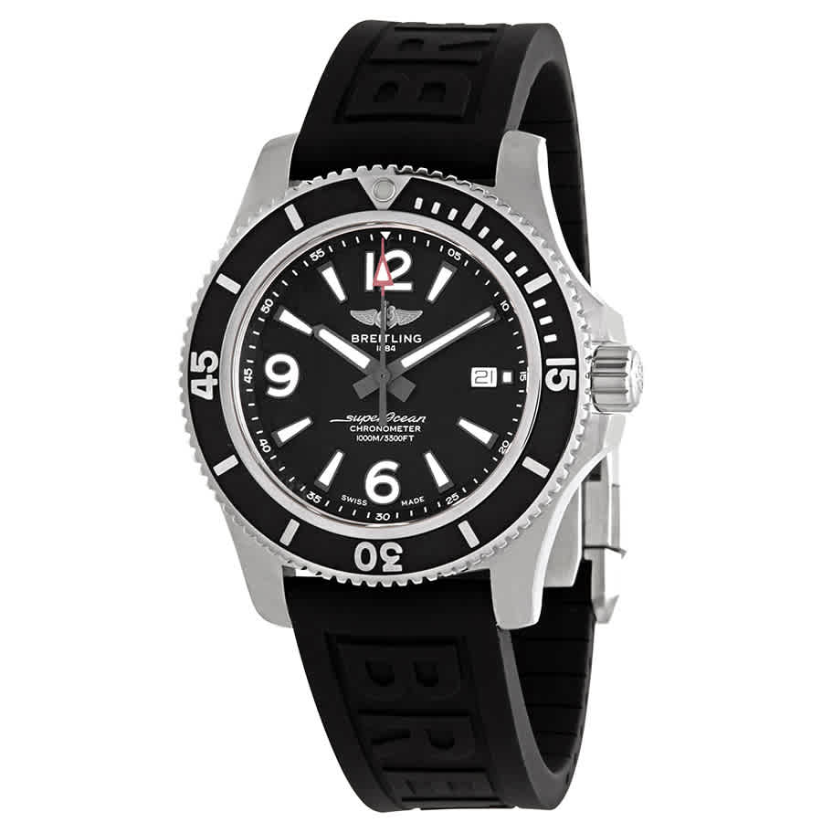  Shop Authentic Breitling Superocean II 44mm Black Dial Black Rubber Strap Watch for Men - A17367D71B1S2 - Luxxuri