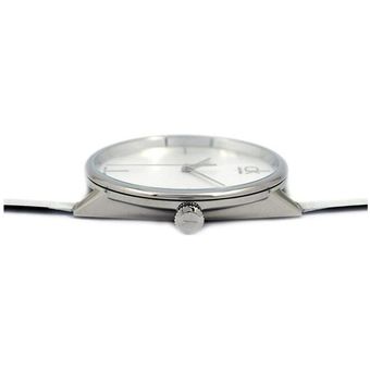  Shop Authentic Calvin Klein Accent Silver Dial White Leather Strap Watch for Women - K2Y2X1K6 - Luxxuri
