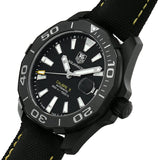  Shop Authentic Tag Heuer Aquaracer Calibre 5 Automatic Black Dial Black Nylon Strap Watch for Men - WAY218A.FC6362 - Luxxuri