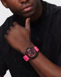  Shop Authentic Versace Icon Active Chronograph Quartz Black Dial Pink Rubber Strap Watch For Men - VEZ700221 - Luxxuri
